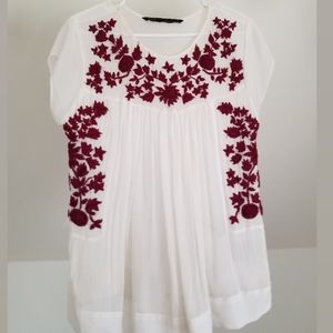 Zara Romanian Style Embroidered Top